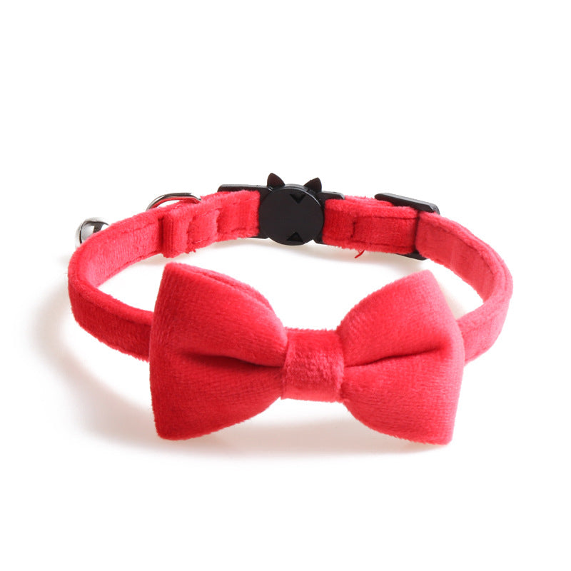 Velvet Bow knot Dog Collars