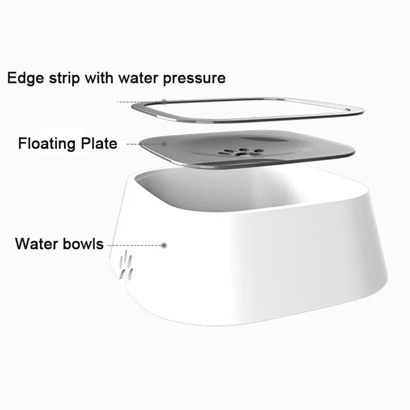 Non Wetting Floating Dog Water Bowl